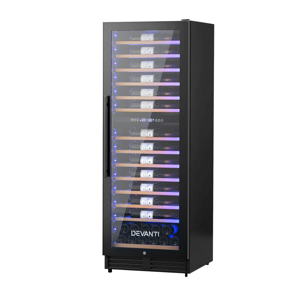 NNEDSZ Wine Cooler Fridge Dual Zone 128 Bottles